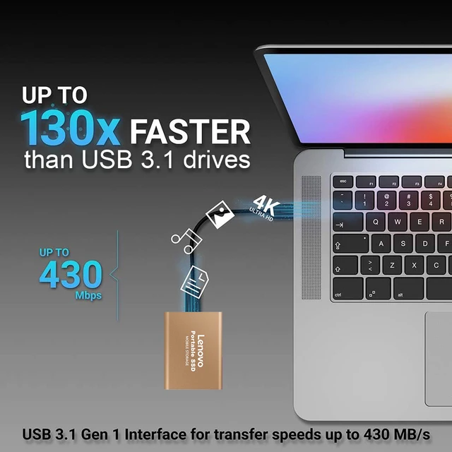 레노버 외장 하드 드라이브 - 고속 SSD, 휴대용 외장 SSD 하드 디스크, 64TB, 16TB, 8TB, 4TB, 2TB, 1TB, ps4, ps5 용