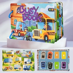 Interactive Busy Book for Early Childhood Education - Traffic Theme Puzzle & DIY Activity Toy for Kids (Traffic)