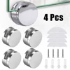 Glass Clip Mirror Clip Home Hotels Washrooms 4Set Hanging Holder No Drilling Required Round Accessories 1