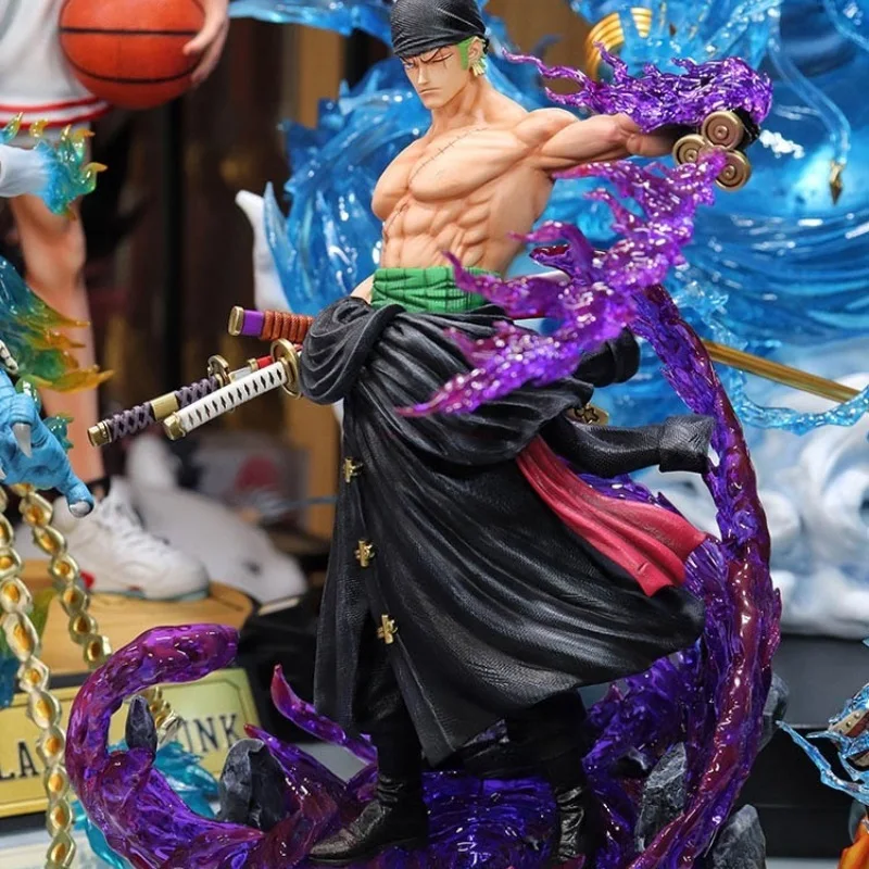 

One Piece Anime Figures 30cm Roronoa Zoro Model Dolls Figurine Double Head Pvc Action Statue Decor Collectible Adult Toys Gifts