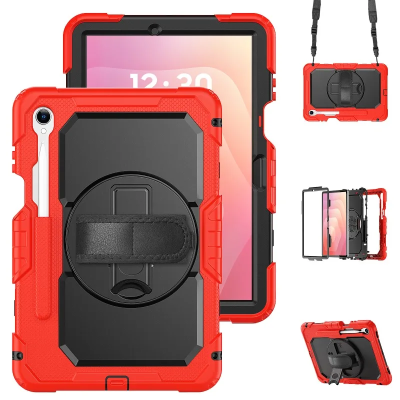 Shockproof Tablet Case with Screen Protector and Handle Belt Cover
