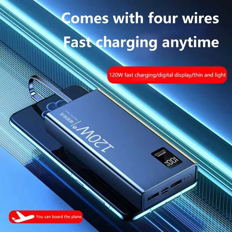 รูปสินค้า พาวเวอร์แบงค์ 4-ใน-1 ความจุ 500000mAh ชาร์จเร็ว 120W พกพาสะดวก