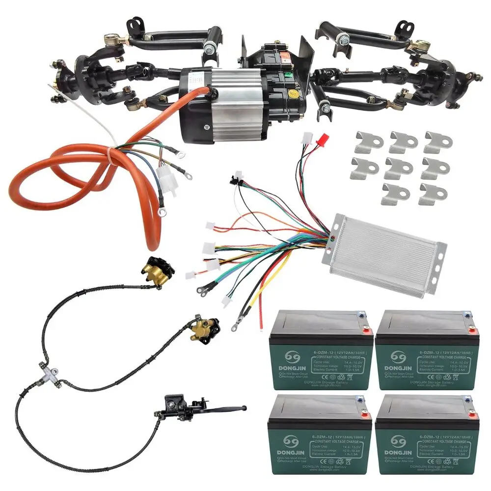 

TDPRO Front Drive Axle Kit 48V 1000W Differential Motor Battery ATV Go Kart Quad Trike karting accessoires go kart