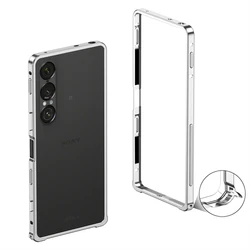Cooling Medium Frame Case with Aluminium Alloy Metal Border for Sony Xperia 1 VI (Silver)