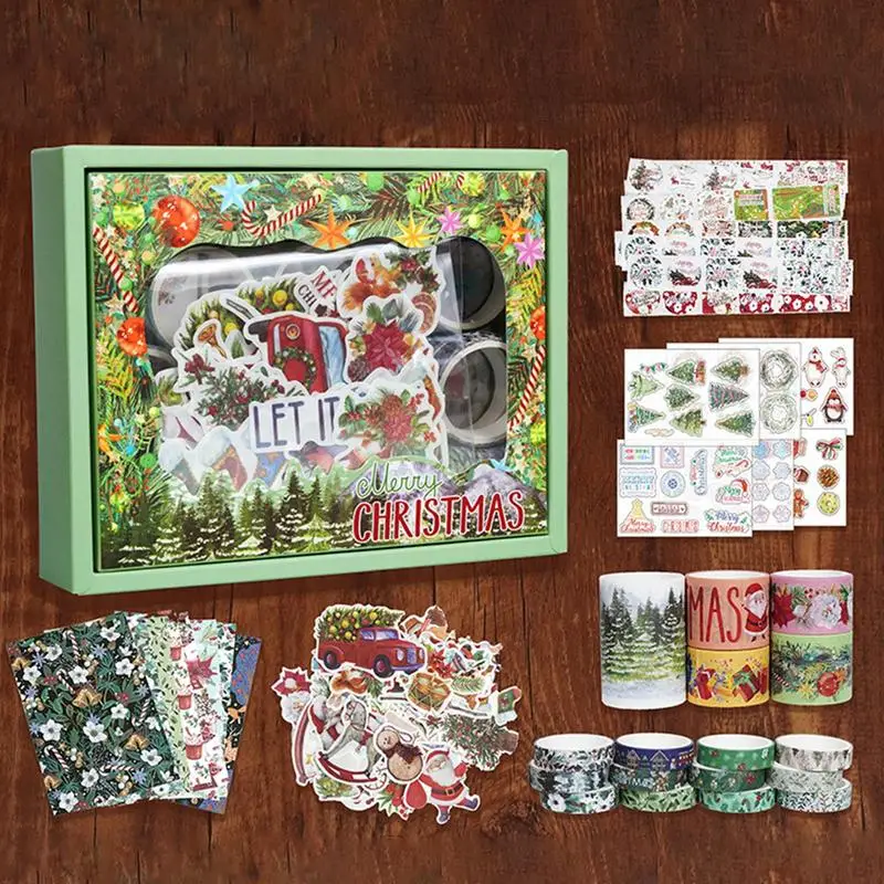 Vibrant Christmas Sticker Set for Crafting Decorations