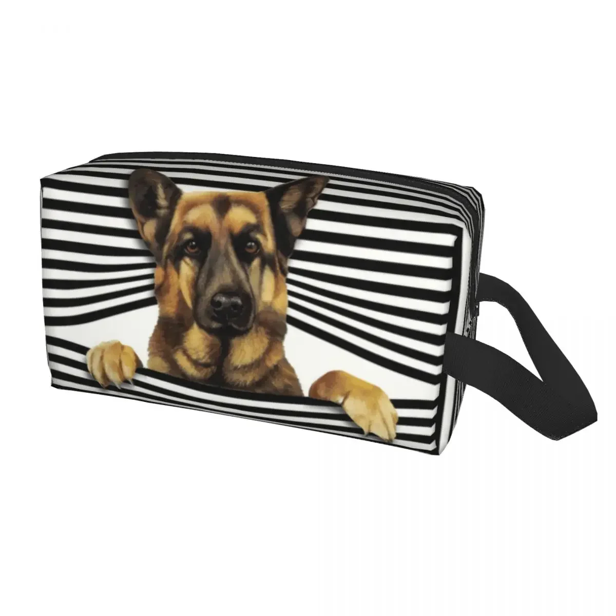 

Fashion Funny German Shepherd Puppy Travel Toiletry Bag Women Animal Pet Makeup Cosmetic Bag Beauty Storage Dopp Kit