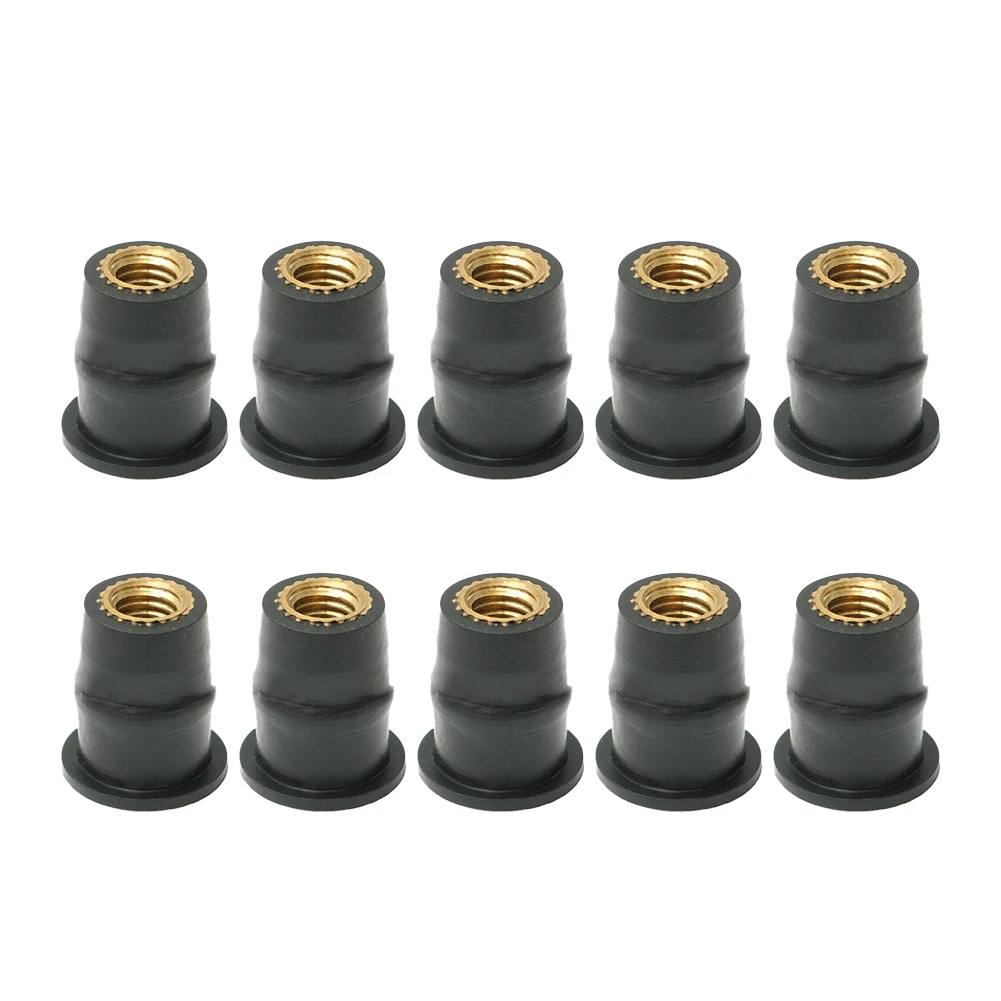 10/20pcs M5 M6 5/6mm Metric Rubber Well Nuts Windscreen
