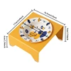 Ceramic Cat Dog Bowl with Iron Stand, Anti-Black Chin Pet Feeding & Drinking Bowl, Slow Feeder UFO Shape Macaron Color 6