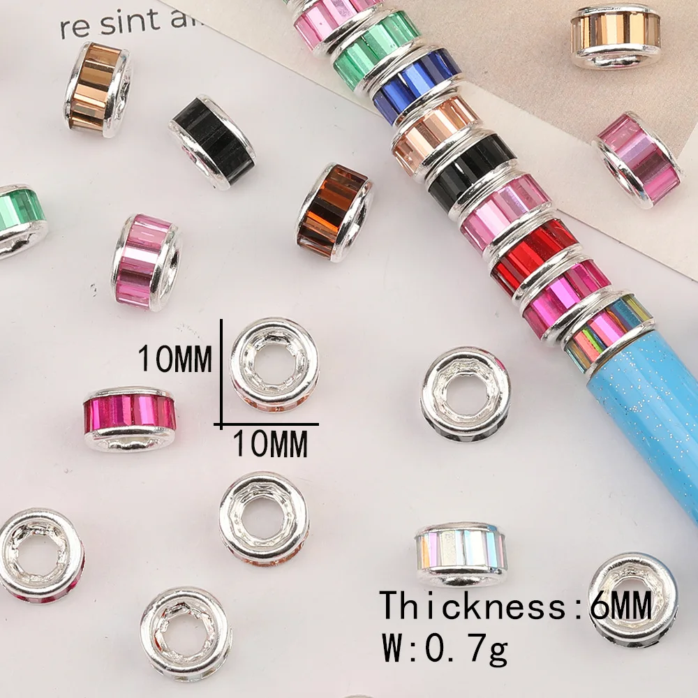 Cordial Design 200Pcs 10*10MM Jewelry Accessories/Hand Made/Wheel Shape/Rhinestone Loop/DIY Making/Jewelry Findings & Components - cordial