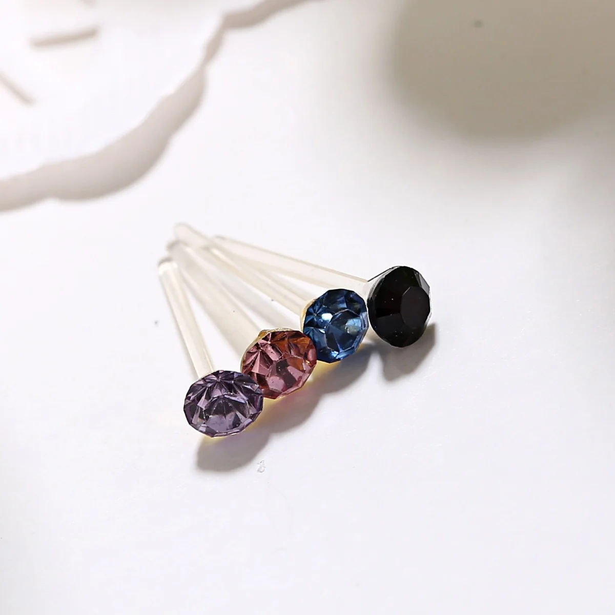20-teiliges mehrfarbiges Strass-Ohrstecker-Set für Damen und Herren, minimalistische Kristall-runde Piercing-Ohrringe, Party- und Alltagsschmuck – Detail 10