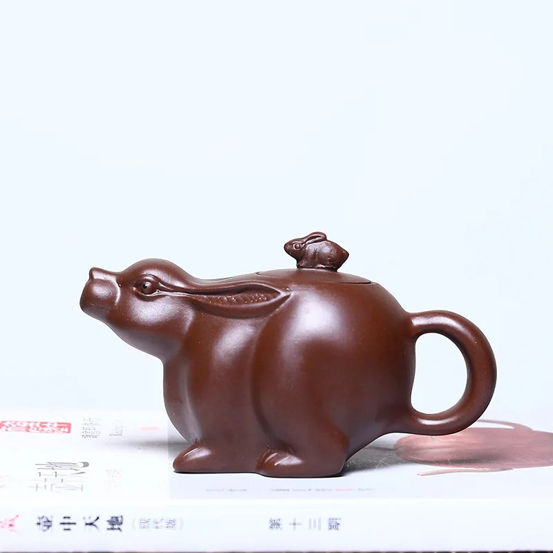 

200cc Yixing Purple Clay Pot Chinese Zodiac Teapot Kung Fu Tea Pot Skirts for Household Use Tea Infuser GIFT