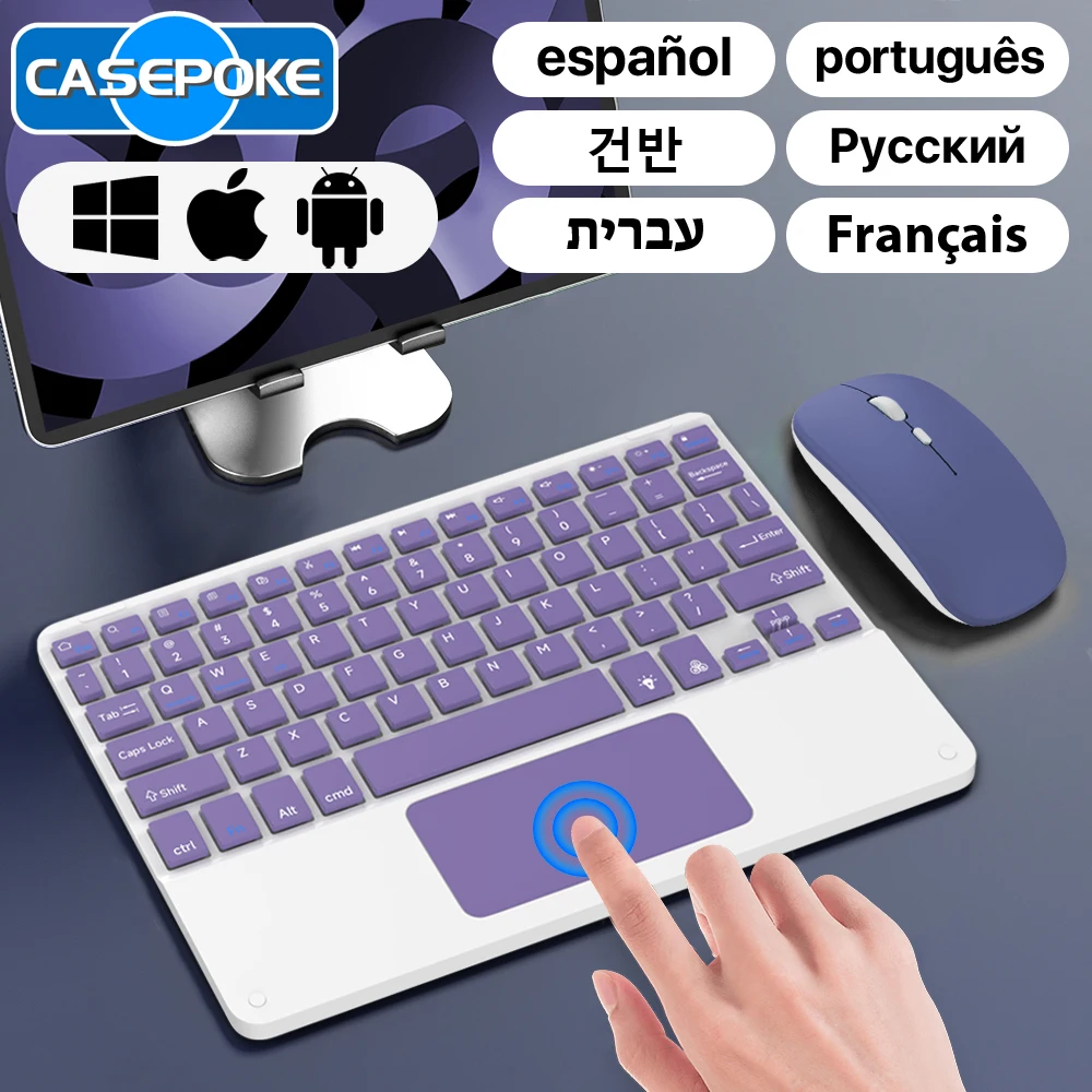 10 inch Wireless Bluetooth Keyboard with Touchpad For Samsung iPad Xiaomi Lenovo Huawei Universal Tablet Keyboard wireless keyboard tablet keyboard ipad keyboard