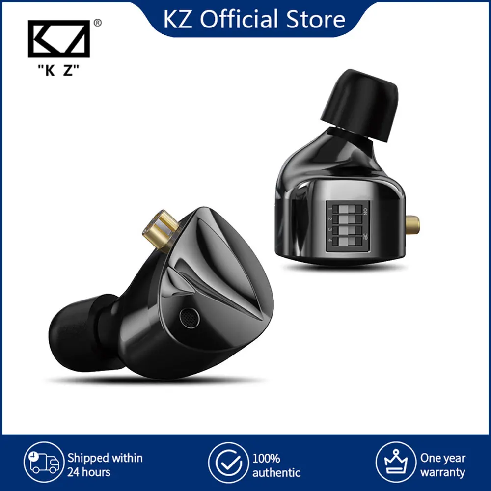 KZ Wired IEMs Fones De Ouvido, melhores fones De Ouvido, D-Fi, 4 Nível De Ajustes, inovador método preciso, monitor De Fone De Ouvido Dinâmico