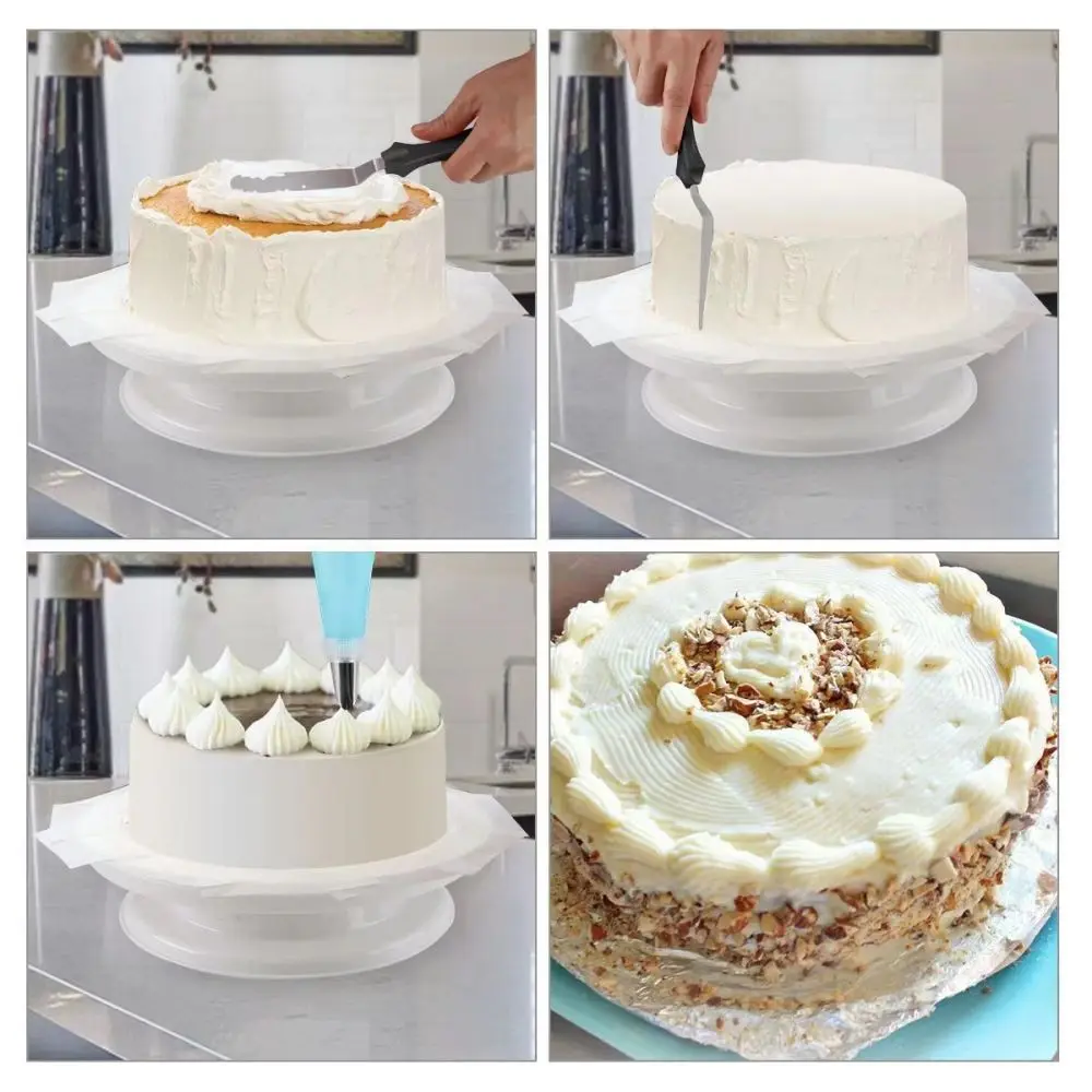 Description Picture 2 of itemBaking Tools With Non-Slip Edge Plastic Cake Laminating Turntable Table Cake Turntable Laminating Table Cake Tools