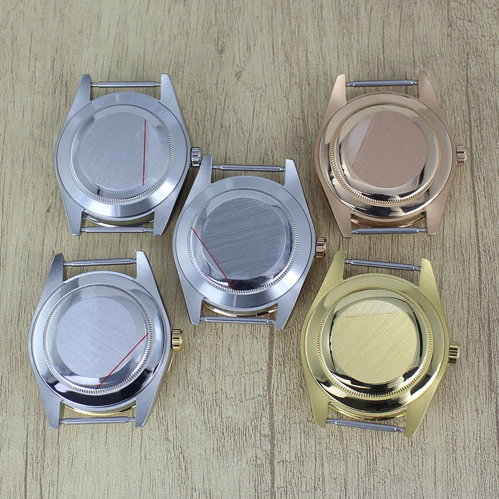 Fashion Round Edge Watch Case with Sapphire Glass - Waterproof, 36mm/39mm, 28.5mm Dial Compatibility