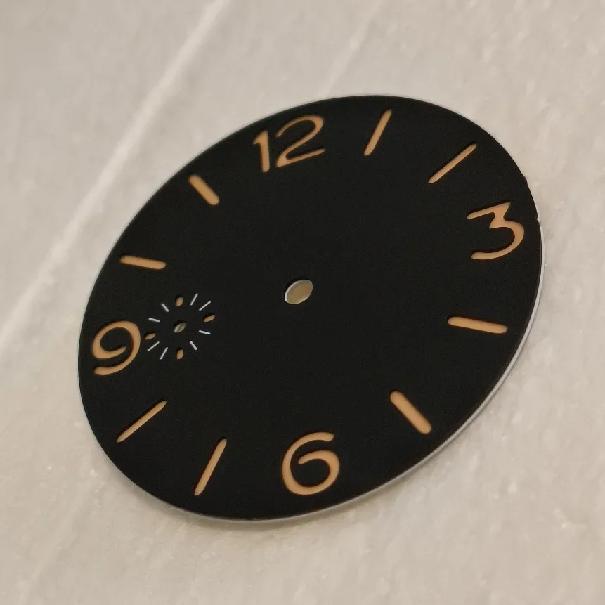 No sterility black Watch dial Watch accessories diameter 39mm sandwich dial Thickness 0.8mm Suitable for 6497 3600 movement