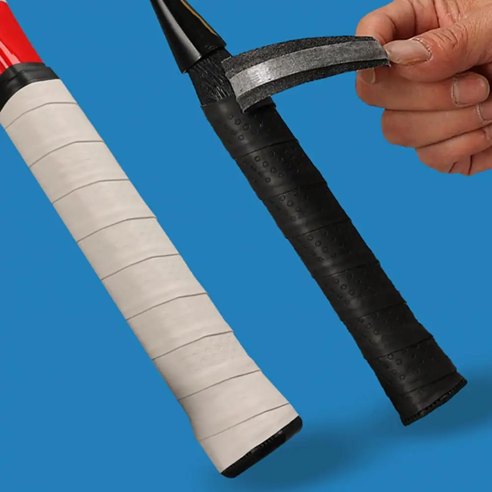 Tennis Racket Grip Tape Faux Leather Self-adhesive Anti-slip Racket Protection Sleeve Shockproof Racquet Baseball Bat Grip Tape