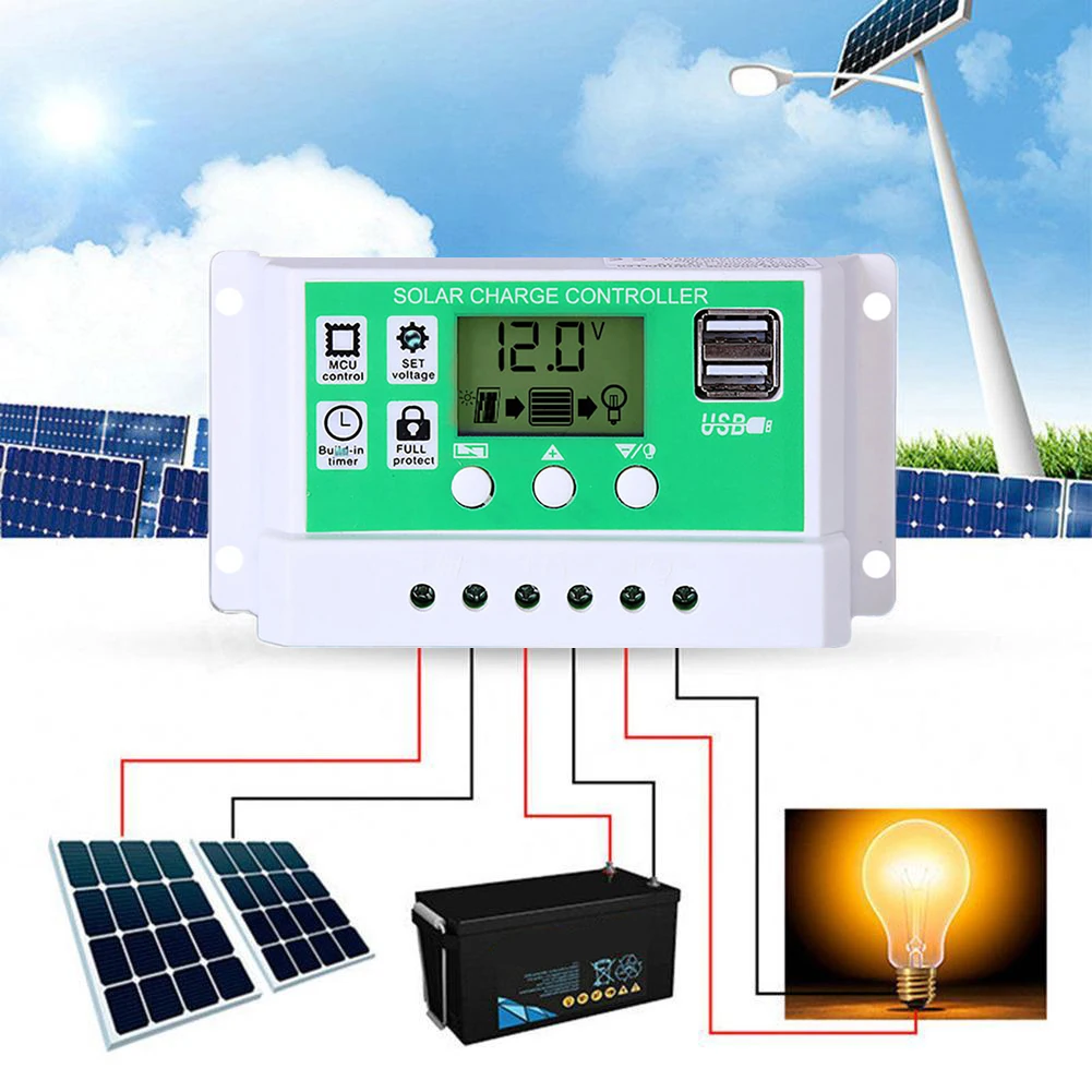 4000W 12V에서 110V/220V로 변환하는 태양광 인버터, 50A 충전 컨트롤러 및 25W 패널 태양광 패널 시스템 태양광 발전기 (RV 캠핑카용)