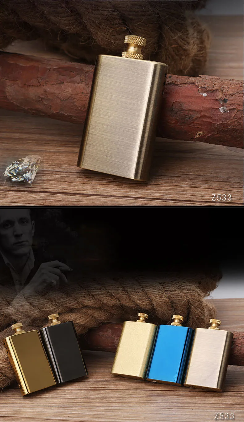 ZORRO Old-Fashioned Retro Brass Kerosene Lighter Outdoor Windproof