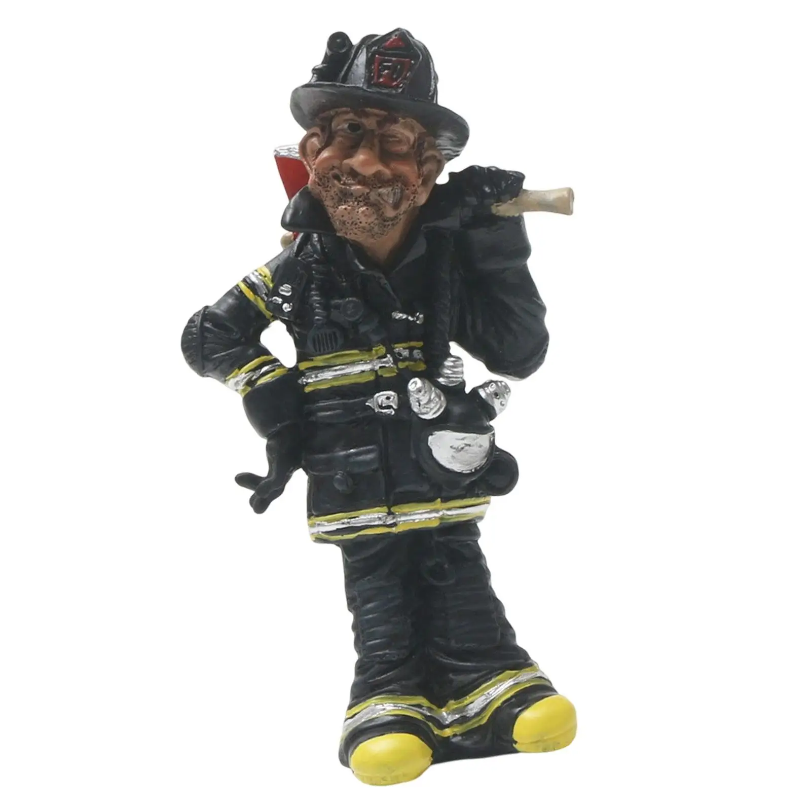 Firefighter Statue Figure Sculpture for Living Room Farmhouse TV Cabinet