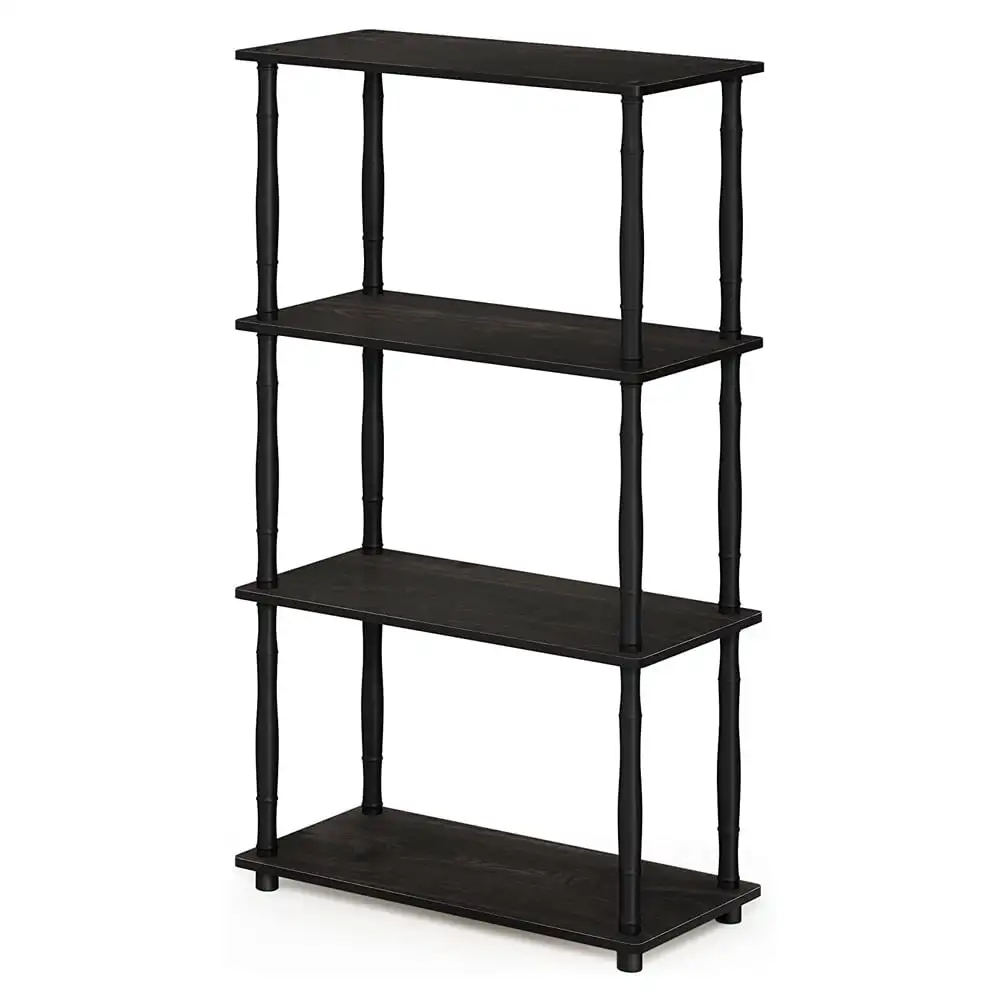 

Furinno Turn-N-Tube 4 Tier Multipurpose Open Display Shelf, Espresso Black