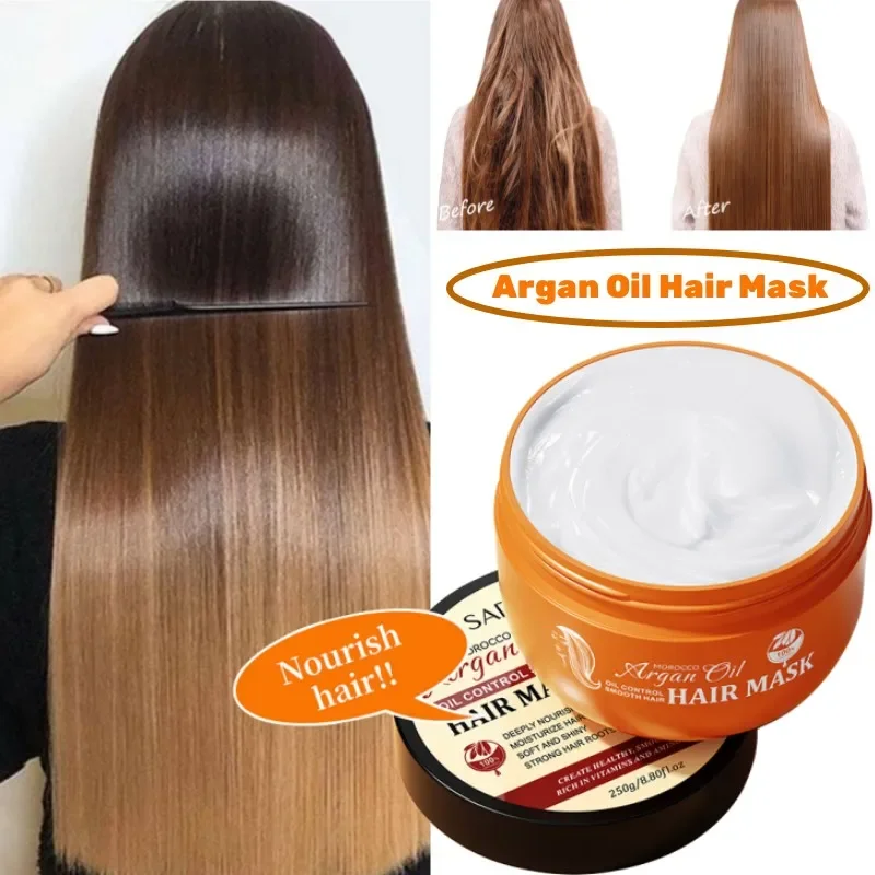 Supple Moisturizing Argan Oil Hair Mask Deep Conditioner Repair Dry Split End Perming Damaged Hair Mask Hair Care