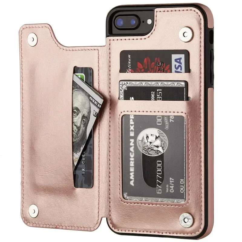 Luxury Slim Fit Leather Wallet Case with Card Slots and Flip Cover