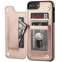 Luxury Slim Fit Leather Wallet Case with Card Slots and Flip Cover - iPhone 12 Mini (Rose gold)