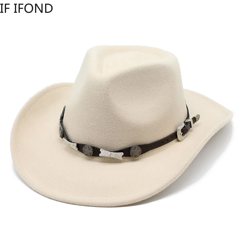 British Style Western Cowboy Hat For Men Classic Cowgirl Felt Jazz
