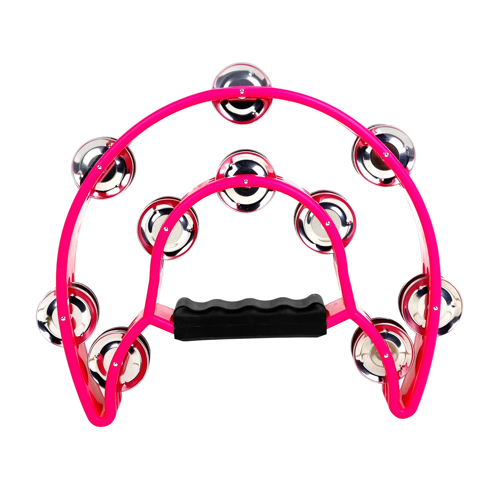 Hand Tambourine Orff Tambourine Double Row Hand Rattle Children's Gift Musical Enlightenment Educational Party Safety Percussion Instrumental