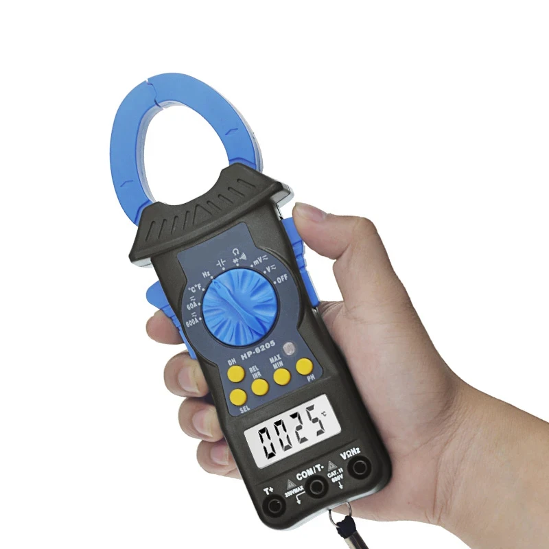 AP-6205 Double Open JAW DC/AC TRUE-RMS CLAMP MULTIMETER, AC and DC Voltage, Resistance, Capacitance, 6000 Counts