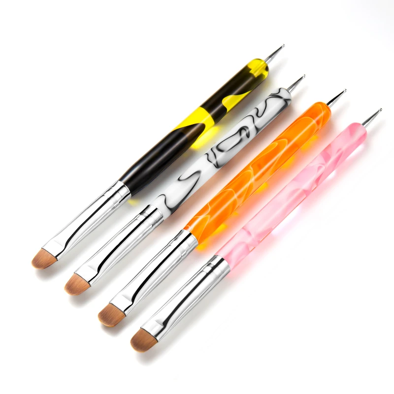 Nail French Style Double Headed Dot Drill Dot Flower Pen Manicure Acrylic Phototherapy Brush Nail Art Dual-purpose Painting Pen 6