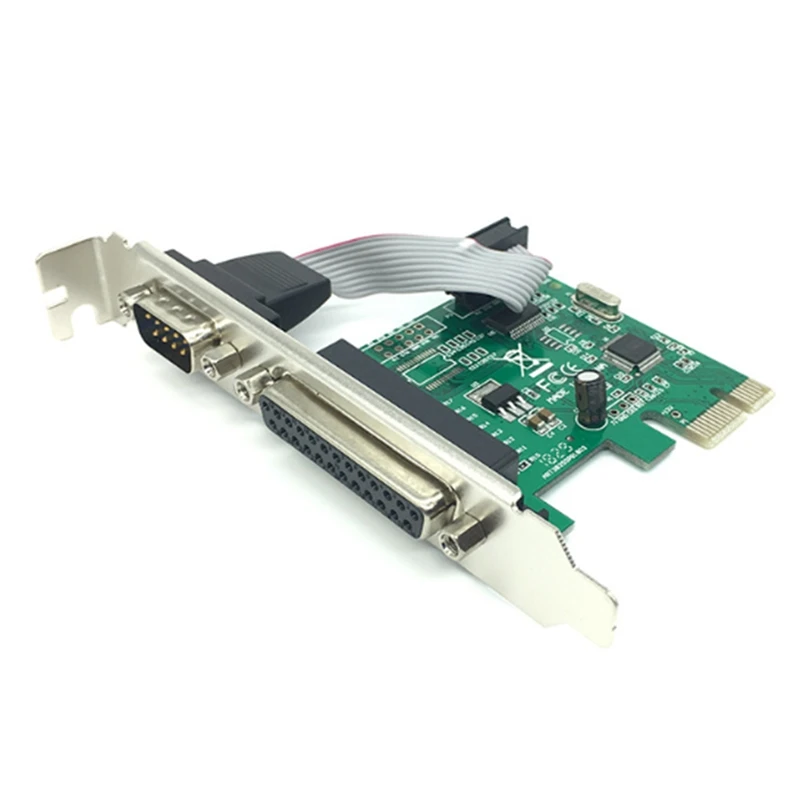 

Последовательный параллельный порт AX99100 1P1S RS232, DB25, 25-контактная плата расширения PCIE, Замена платы Райзера PCIE