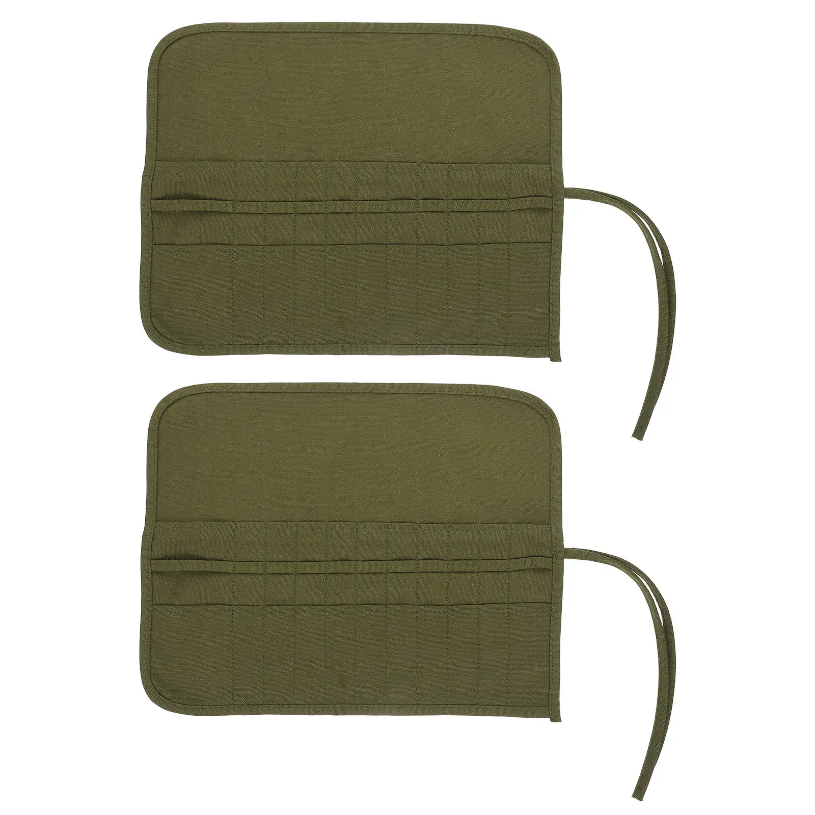 2Pcs 페인트 브러시 롤 케이스 22 슬롯 캔버스 아티스트 브러시 홀더 여행용 주최자 야외 스케치 스튜디오 미술 용품