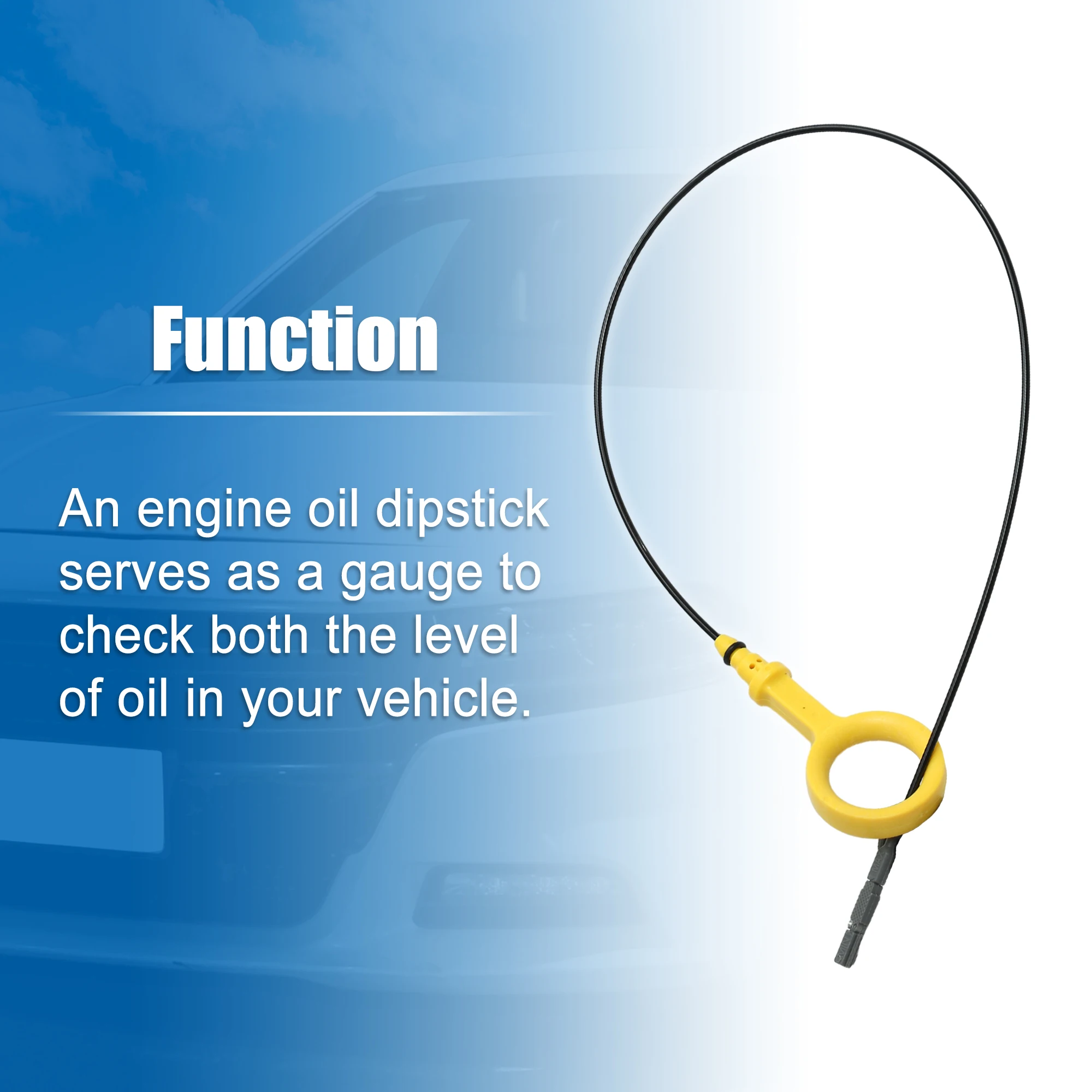 X Autohaux Car Engine Oil Fluid Level Dipstick 059115611AM for Audi Q7 TDI Prestige 3.0L V6-Diesel 2013-2015