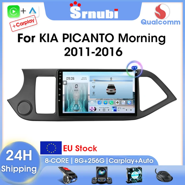 Srnubi 2 Din autoradio Carplay pour KIA PICANTO matin 2 2011-2016 lecteur multimédia Android Auto Navigation GPS unité principale Audio 1