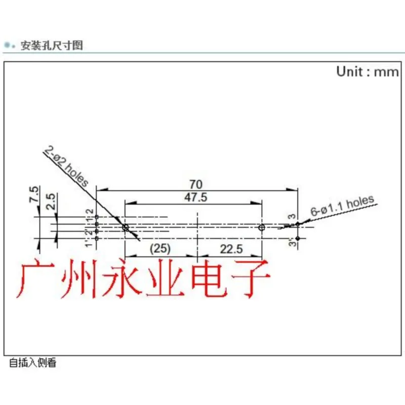 2PCS SC6080GH 75MM Straight Slide Potentiometer Resistor D503 50K Ohm Double 6Pins Mixer Fader D50K Handle Length 15MM