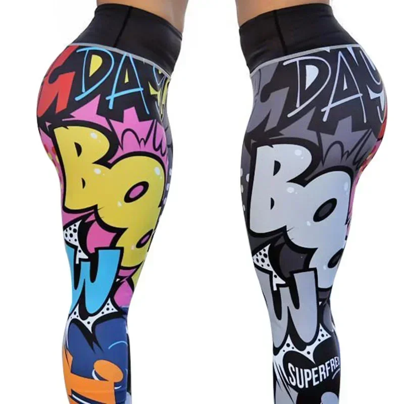 Women Digital Printing Leggings Workout Leggings High Waist Push Up Leggins Mujer Fitness Women'S Pants