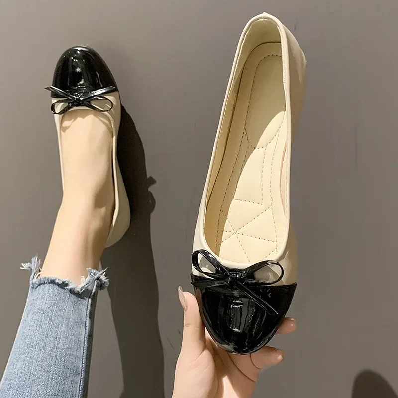 Women's Flats Fashion Ballerina Slip-on Loafers Bow-knot