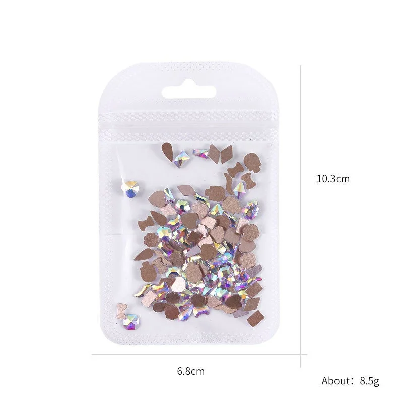 

Mix AB Crystals For Nail Art Flat Back Rhinestones 3D Nail Gems Manicure Decorations