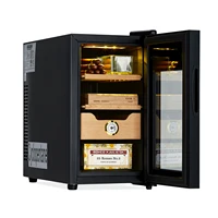 3 in 1 25L Electric Humidor with Hygrometer,Humidifier,Cooling Fan & Spanish Cedar Lining,Lights Control System 1