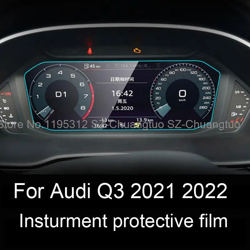 

Tempered glass screen protector For Audi Q3 2021 2022 Car Insturment protective film central control display screen