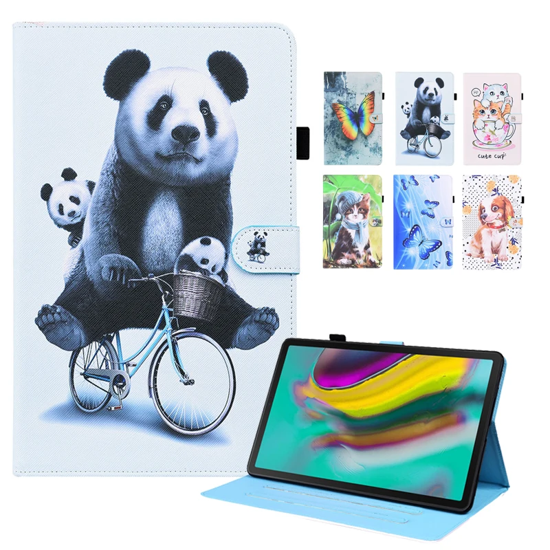 Tablet Case For Samsung Galaxy Tab S5E Sm-T720 Sm-T725 10.5 Cute Cat Panda Painted Magnetic Shell For Samsung Tab S5E Case Cover
