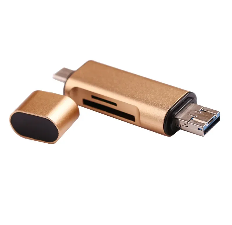 All In 1 Type C Card Reader for SD TF MicroSD Card Reader Micro USB OTG Adapter for Macbook Laptop PC Huawei Android Phone