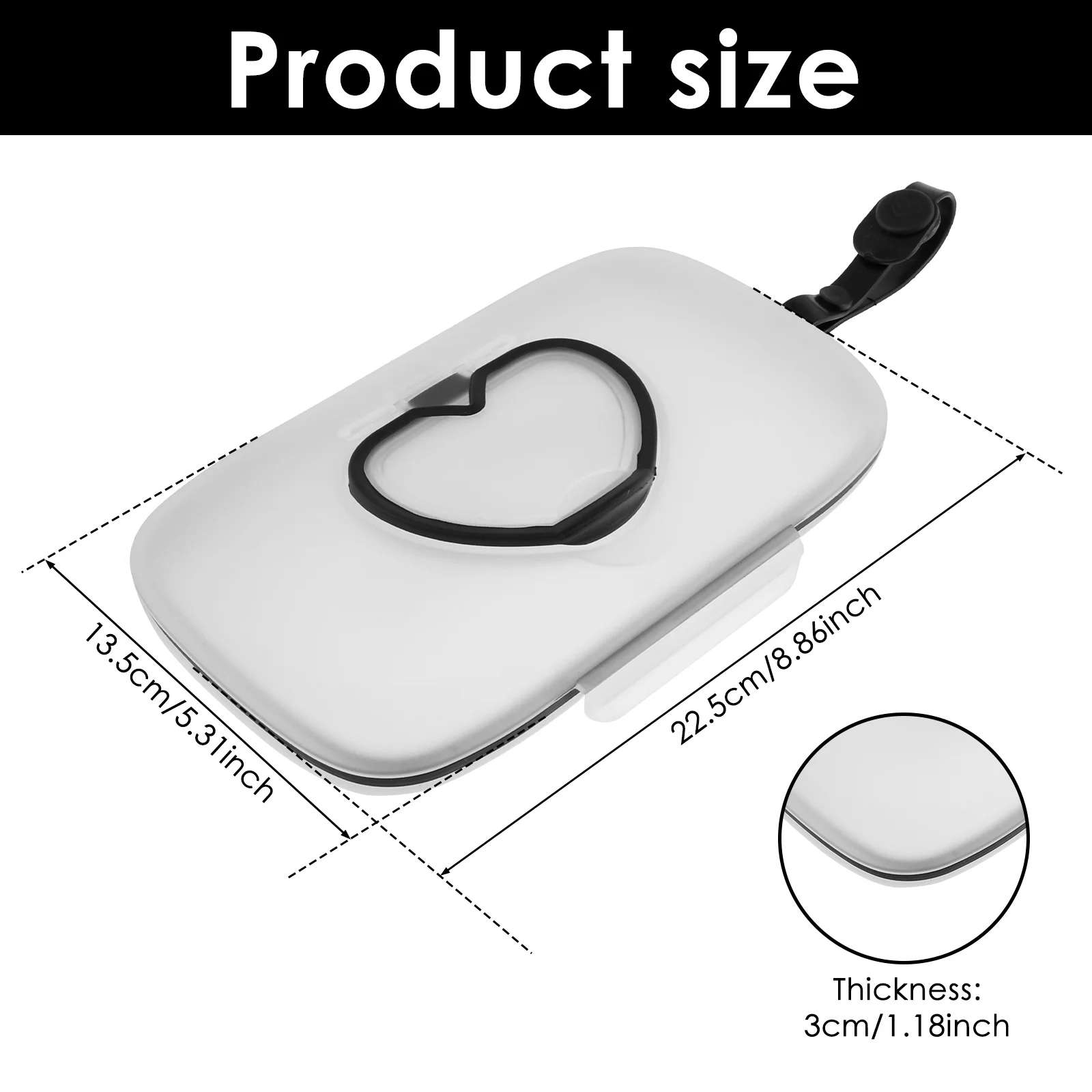 2 Pcs Wipes Dispenser Portable Baby Wipe Storage Box Case Sealing Design Lids Container Heart Shaped Lid Adult Reusable 6