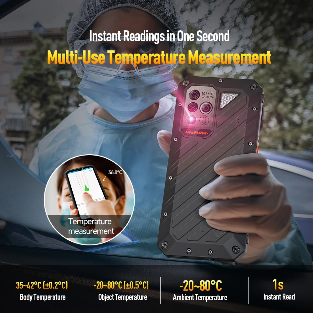 【Ships from US】Ulefone Power Armor 19  Rugged Phone 108MP 4G Smartphone 66W 9600mAh Android Moblie Phone Global 2