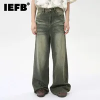IEFB Fashion Loose Men's Straight Denim Pants American Style Casual Worn-out Design Wide Leg Jeans Summer New Trend 9C6256 1