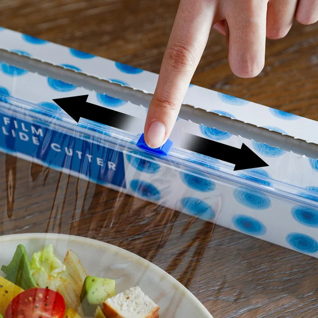 Shimoyama Vákuum Tömítőanyag Saran Wrap Élelmiszer -Minőségű Ragasztófilm -Adagoló Csúszdavágó Konyhával Friss Tároló Tárolóeszköz - Image 3