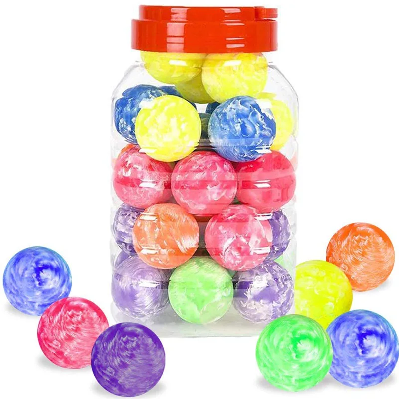 1PCS Large Bouncy Rubber Ball 55MM Basketball Glitter Marbleized Balle Rebondissante Kids Party Goodie Gift Bag Stuffer Fillers 2