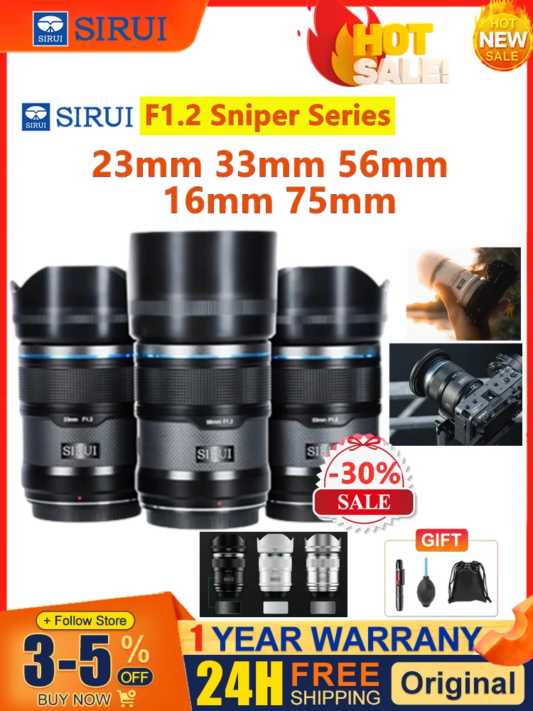 SIRUI 스나이퍼 자동 초점 렌즈,  E 마운트 후지 X 마운트, 니콘 Z 마..